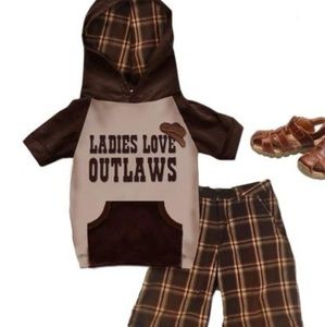 Ladies love Outlaws 2 PC hoodie & shorts -10/12